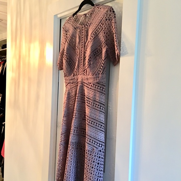 NWT ASOS PREMIUM Lace Crochet Knit Midi Dress - Picture 5 of 8